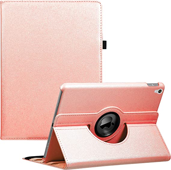 CenYouful Rotating Case for iPad Air (3rd Gen) 10.5" 2019 / iPad Pro 10.5" 2017-360 Degree Rotating Stand Protective Cover, Auto Sleep/Wake Function (Rose Gold)