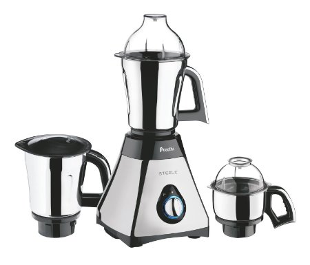 Preethi Steele Mixer Grinder with Turbo Vent and Improved Couplers