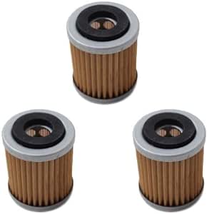 KN142 Oil Filter for Compatible with Yamaha YFM350 YFP350 YFM350X Warrior YFM350FW YFM400 Big Bear Wolverine YZ426F YZ250 YZ400F Replace HF142 KN142 Pack of 3