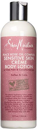 Shea Moisture Peace Rose Sensitive Skin Creme Body Lotion, 13 Ounce