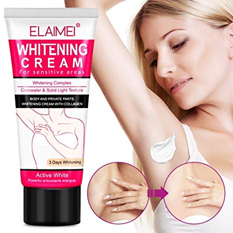 Underarm Whitening Cream, for Private Area, Knee, Elbow Dark Skin Brightening & Repair, All Natural Ingredients