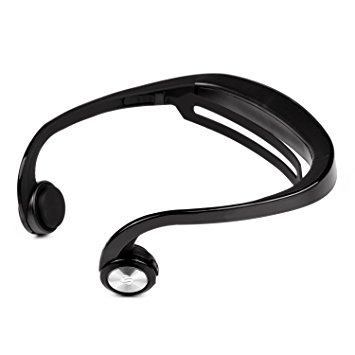 Bone Conduction Headphones Wireless Bluetooth 4.1 Earphone with mic Sweatproof for Safety Cycling Driving Running Compatible with iphone ipad android smartphones tablets