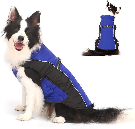Warm Dog Winter Coat, Gimilife Dog Sweater Dog Cold Weather Coats Waterproof Dog Apparel Clothes Pet Jacket Padded Vest Outfit for Puppy Small Medium Large Dogs