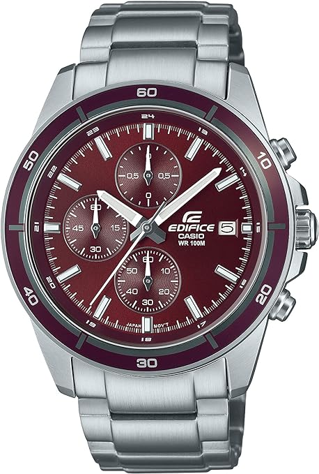 Casio Edifice Silver-Tone Chronograph w/Date Indicator 44mm Men's Watch EFR-526D-5CV