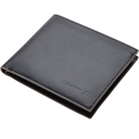 Harrms Best Mens Handmade Genuine Leather with Designerthin Bifold Wallet Italian 100 Cowhide Style Luxury
