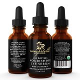 Nourishing Eye Serum - The Best Anti Aging Eye Cream Serum For Removing Dark Circles Lines Wrinkles Puffiness and Bags Under Eyes - All Natural Luxury Skin Care w Certified Organic Essential Oils