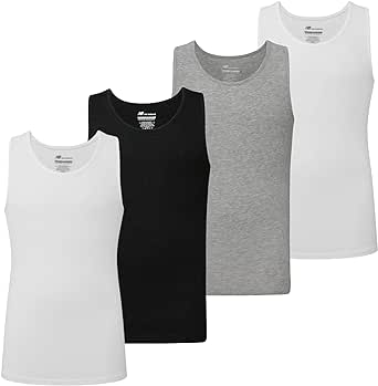 New Balance Men's Cotton Performance Rib Sleeveless Tank Top Undershirt (3 Pack Or 4 Pack)