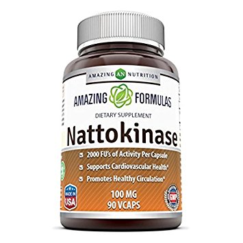 Amazing Nutrition - Nattokinase - 100 Mg Per Capsule(2, 000 Fu) - Supports Cardiovascular Health (90)