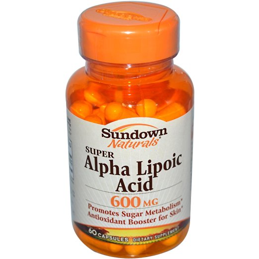 Sundown Naturals Super Alpha Lipoic Acid 600 Mg 60 Capsules