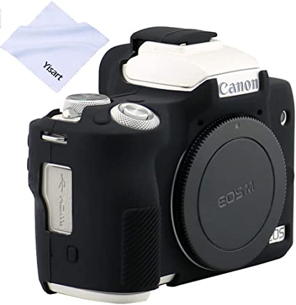 Yisau Canon EOS M50 Camera Body case Silicone case Cover for Canon EOS M50 Digital Camera (Black)