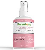 Retseliney Retinol Serum 25 for Face and Neck Reduce Wrinkles Fine Lines Dark Spots and Pigmentation  Vegan Hyaluronic Acid and Glycolic Natural and Organic Best Anti Aging Vitamin a Serum for Skin