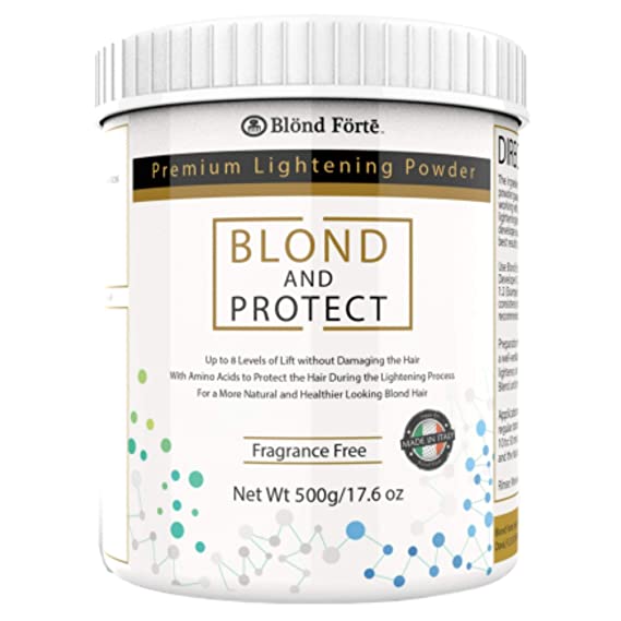 1.1 Lb/17.8 Oz Blond & Protect 8  Level Hair Bleach/Lightener with Amino Acids – Made in Italy - - BLOND FORTE (Blue Powder)
