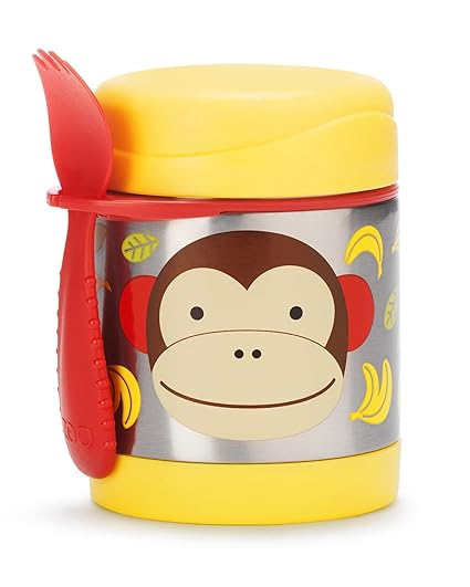 Skip Hop Zoo Insulated Little Kid Food Jar Monkey