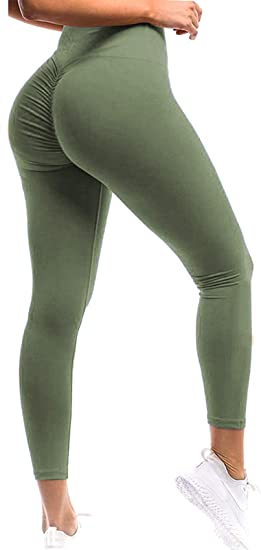 SEASUM Women Scrunch Butt Yoga Pants Leggings High Waist Waistband Workout Sport Fitness Gym Tights Push Up