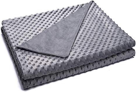 beddingking Duvet Cover for Weighted Blankets Soft Minky Dot - Grey (60''x80'')