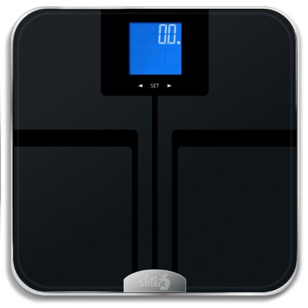 EatSmart Precision GetFit Digital Body Fat Scale w/ 400 lb. Capacity & Auto Recognition Technology