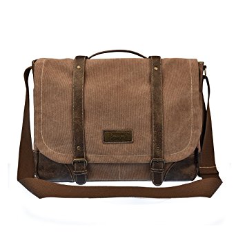 DGY Men's Canvas Shoulder Laptop Bags Vintage Messenger Bag Crossbody Bag