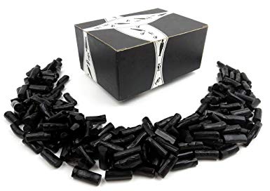 Finnska Soft Black Licorice Bites, 2 lb Bag in a BlackTie Box
