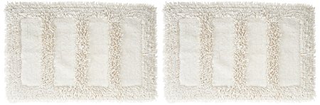 White Bath Rugs ( 2 Piece Bathmat Set ) Neo avenue collection (ANTI SKID LATEX BACKING) 100% Cotton Tufted Thick Bathmat Size 20 x 30 Inches Machine Washable Easy Care Bathroom Rugs By Trendsetter Homez