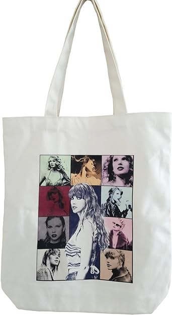 Haphome Cotton Canvas Tote Bag Music Lover Gifts Tote Shopping Bag Gifts for Women