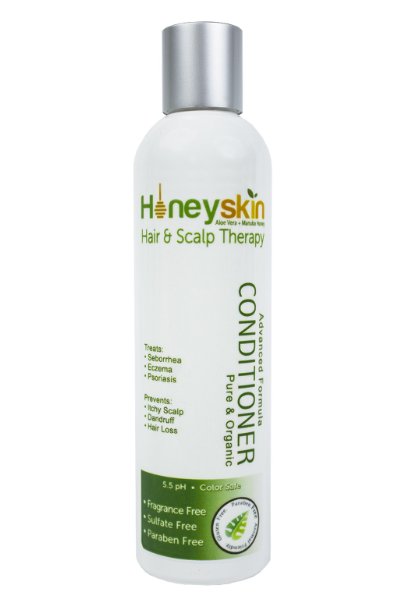 Gentle Restorative Conditioner - Repairs and Soothes Itchy Dry Scalp, Seborrhea, Eczema and Psoriasis - PHed at 5.5 to Protect Color and Prevent Hair Loss - Natural Ingredients for Vibrant Healthy Hair and Scalp (8oz)