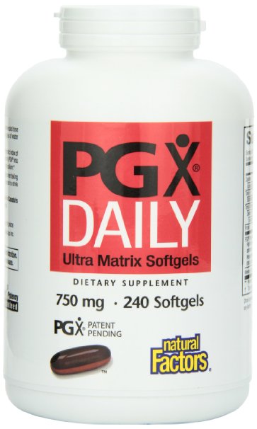 Natural Factors PGX Daily Ultra Matrix Softgels 750 Mg, 240 Softgels