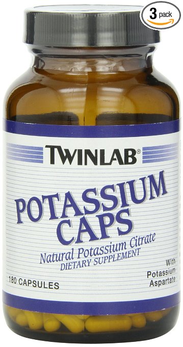 Twinlab Potassium Capsules, 180 Count (Pack of 3)