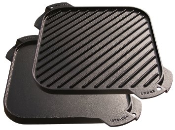 Lodge LSRG3 Single-Burner Reversible Grill/Griddle, 10.5-inch