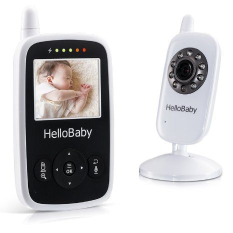 Hello Baby - Best Video Baby Monitor Wireless with Night Vision 24 inch Digital Screen  Smart Camera with Temperature Monitors HB24