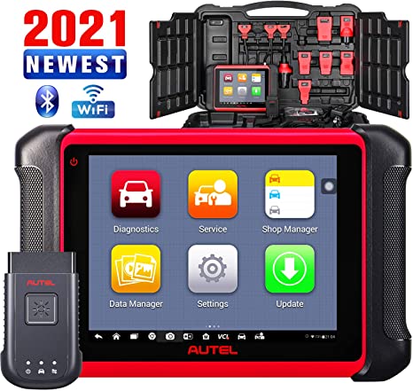 Autel MaxiCOM MK906BT 2021 Newest Automotive Scanner Tool, ECU Coding, Bi-Directional Control, Wireless BT Module, 31 Special Services, Oil Reset, EPB, SAS, DPF, BMS