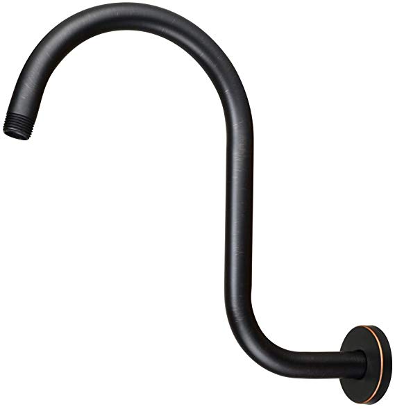 Goose Neck Shower Arm Made of Stainless Steel, Oil Rubbed Bronze Showerhead Extension, by Purelux