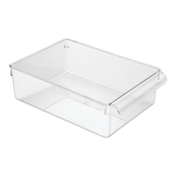 InterDesign Linus Pullz Kitchen Pantry Storage Organizer – Food Container Drawer, Clear, Large