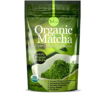 Organic Matcha Green Tea Powder USDA Organic Energy Booster Incredible Taste(4oz)