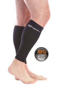 88% COPPER Calf Compression Sleeves / Compression Socks * HEALS painful, fatigued muscles * Gives gentle CALF SUPPORT * 24/7 Healing & Comfort * Prevents SHIN SPLINTS * FOOTBALL, RUNNING, CYCLING & HIKING Socks * Relieves CHRONIC LEG CONDITIONS!