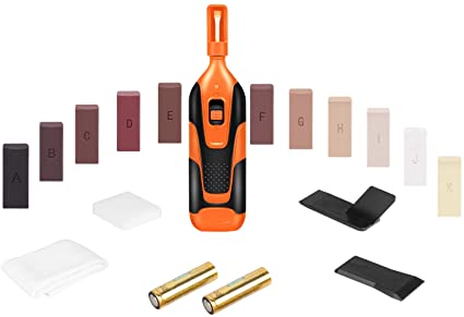 ENERTWIST Furniture and Floor Repair Kit, Cordless Restorer of Your Wooden Table, Cabinet, Veneer, Door and Nightstand - Matches Any Color Wood, Cherry, Walnut, Laminate, Hardwood, ET-FR-3O
