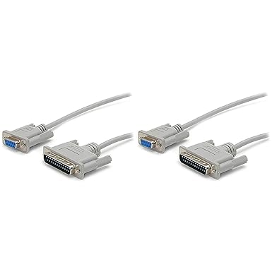 STARTECH.COM 10 ft Cross Wired DB9 to DB25 Serial Null Modem Cable - F/M - Null Modem Cable - DB-9 (F) to DB-25 (M) - 10 ft (SCNM925FM) (Pack of 2)