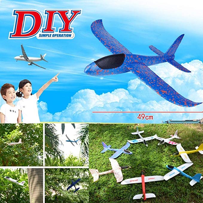 Gbell EPP Hand Throws Plane Throw Aircraft Model Outdoor DIY Assembled Toys