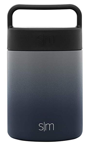 Simple Modern 12oz Provision Food Jar with Handle Lid - Vacuum Insulated 18/8 Stainless Steel Leak Proof Kid's Food Storage Container Flask Pattern: Ombre: Admiral