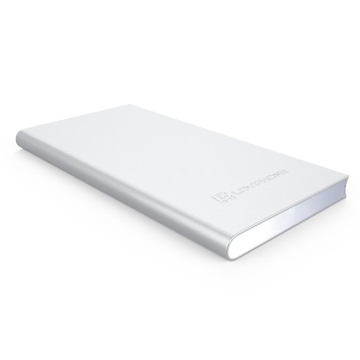 Power Bank,LOVPHONE 8000mAh Ultra Slim Power Bank [Quick Charge 3.0] Dual SMART USB Ports Portable Battery Charger Power Bank for iPhone,iPad,iPod,Samsung Galaxy,Cell Phones,Tablets-(Silver)