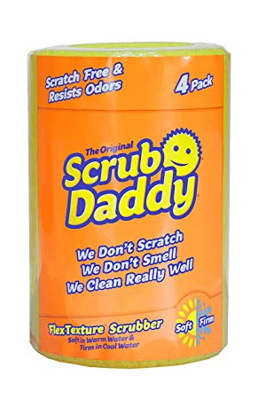 Scrub Daddy - Original Scratch-Free Flex Texture Scrubber - 4 Count