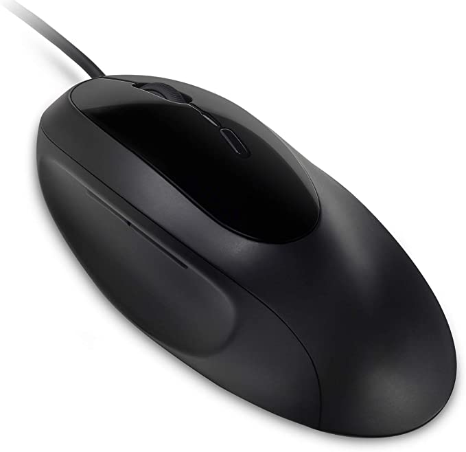 Kensington Wired Ergonomic Mouse - Pro Fit Ergo Wired Mouse for Your Home Office - Laptop/Desktop/PC/Gaming, with USB 3.0 Connection, 4 DPI Settings and 5 Buttons - Black (K75403EU)