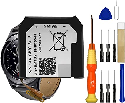 for Samsung Gear S2 Classic Smart Watch R732 Replacement Battery EB-BR720ABE Free Adhesive Tool