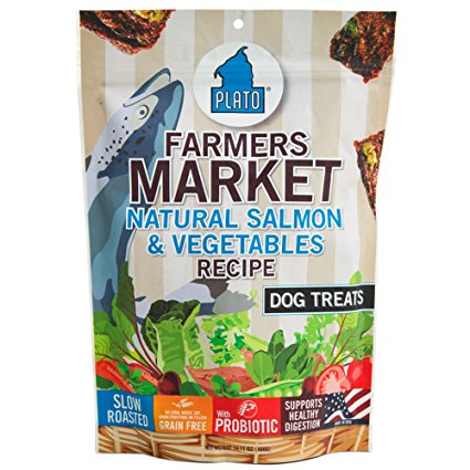 Plato Farmers Market Salmon and Vegetables Dog Treats 14.1-Ounce