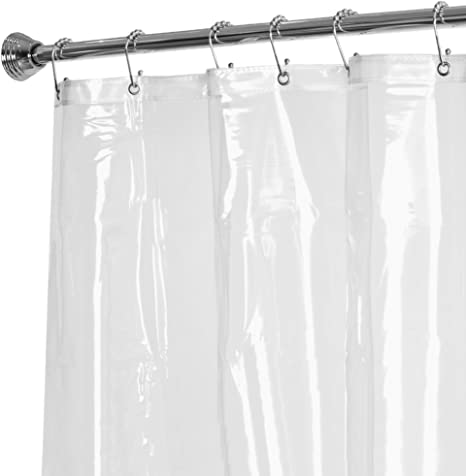 Maytex No More Mildew Shower Curtain Liner, (Clear)