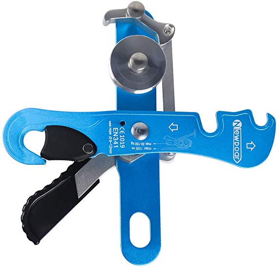 NewDoar Climbing Stop Descender Rappelling Belay for Ropes 9-12mm Rope Rescue Equipment Hand Controls Designed for The Novices CE Certification