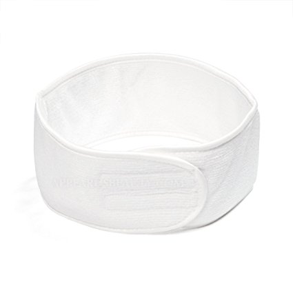 Genuine Luxury Microfiber Spa Headband, White (AH6001W)