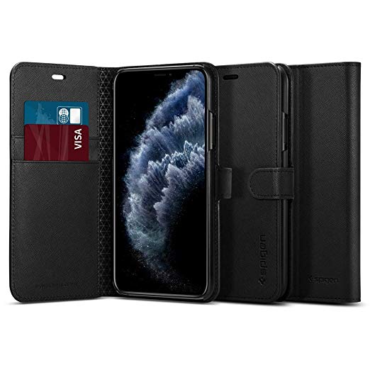 Spigen Wallet S Designed for Apple iPhone 11 Pro Max Case (2019) - Black