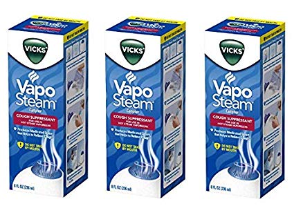 8 Ounce Medicated Vaporizing Liquid with Camphor to Help Relieve Coughing, for Use in Vicks Vaporizers and Humidifiers (8 FL OZ - 3 Pack)