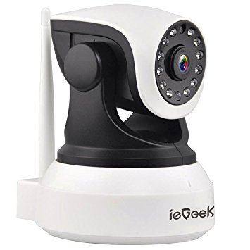 [Updated Version] IP Camera, ieGeek 720P HD WiFi IP Cam Surveillance Security System Video Recording Sonic Recognition P2P Pan Tilt Remote Motion Detect Alert With Two-Way Audio Support 64GB Micro SD