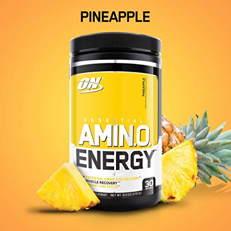 OPTIMUM NUTRITION ESSENTIAL AMINO ENERGY, Pineapple, Preworkout and Essential Amino Acids with Green Tea and Green Coffee Extract, 30 Servings